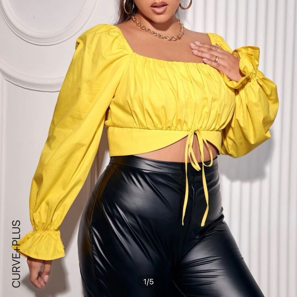 Tie Front Zipper Back Blouse